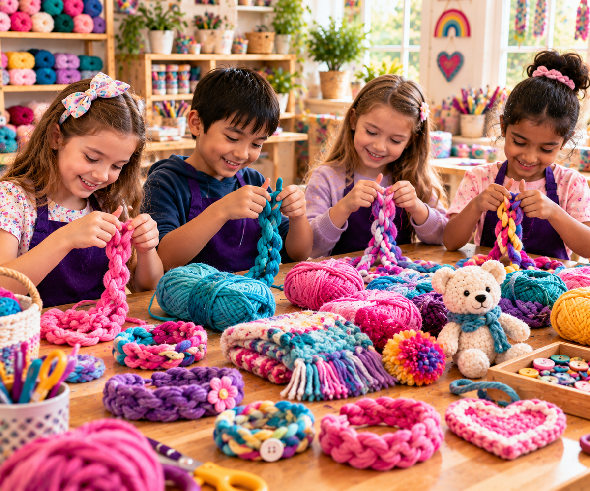 Finger Knitting Fun