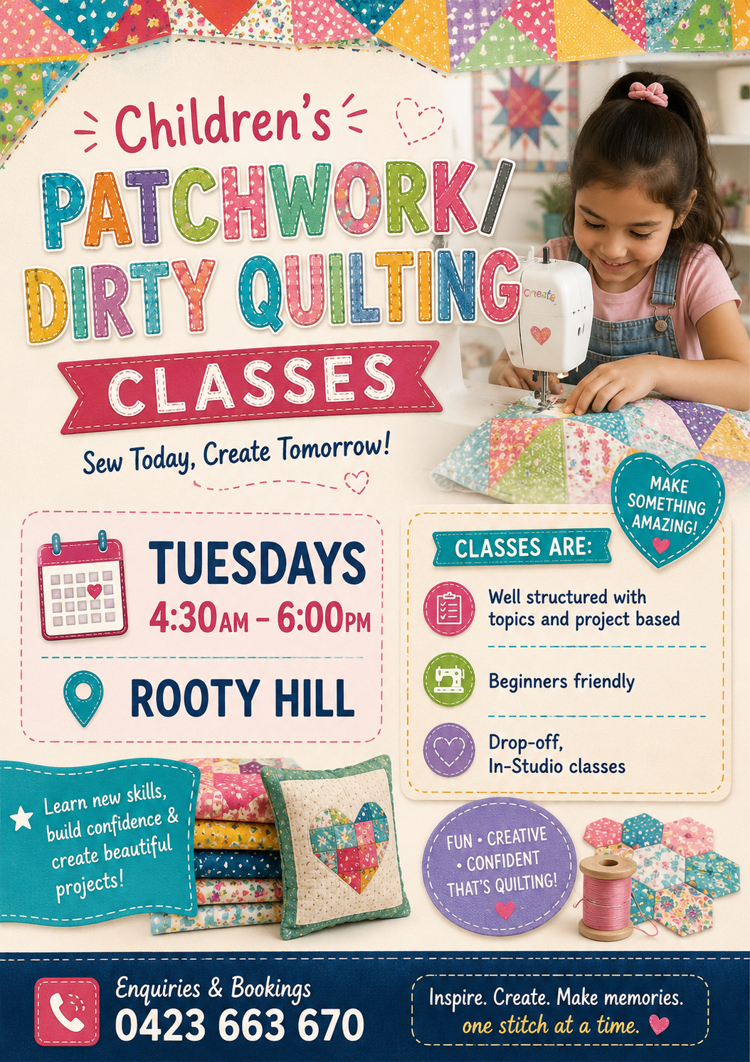Chicken's Patchwork/ Dirty Quilting