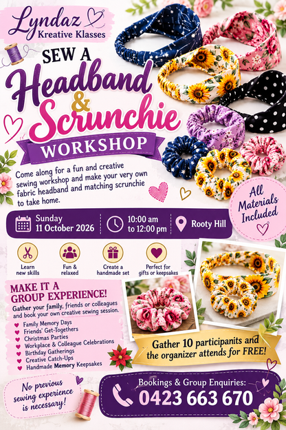 Sew a Headband & Scrunchie Workshop