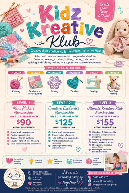 Kidz Kreative Klub Memberships